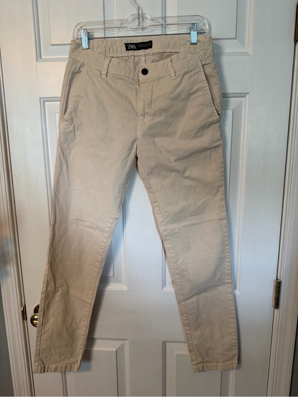 Zara Men’s Light Beige Chino Trousers